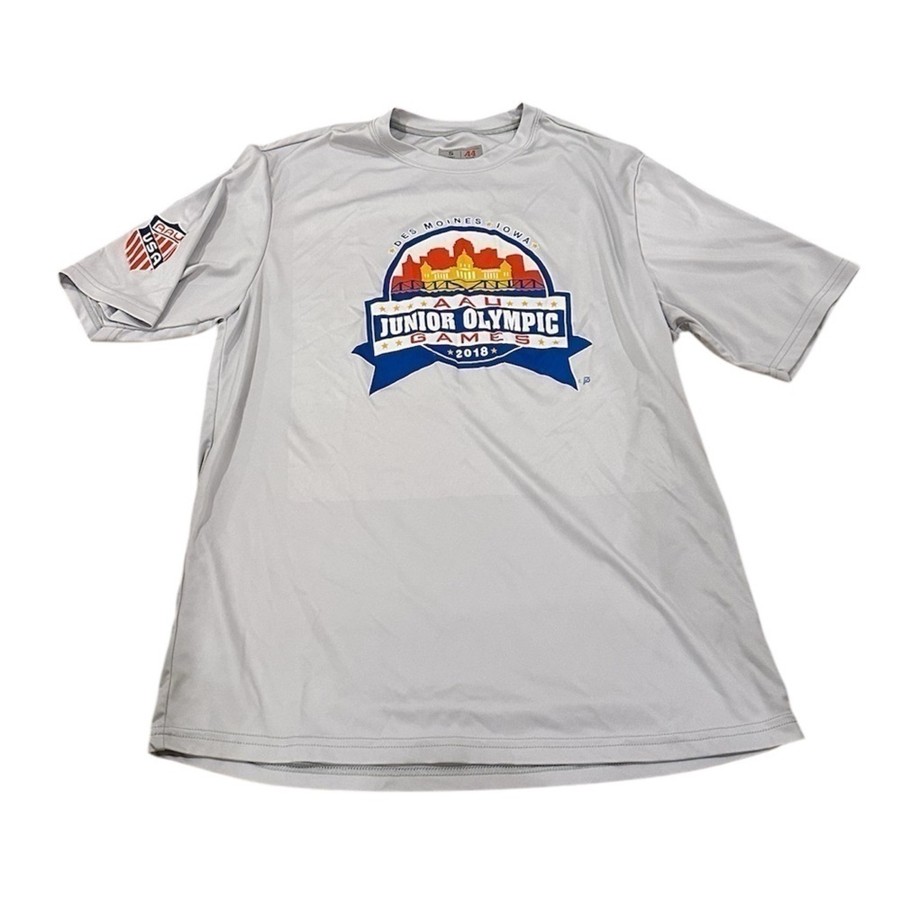A4 AAU USA Junior Olympics Gray Athletic T-Shirt Small